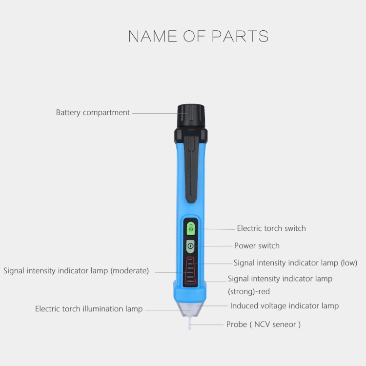 BSIDE AVD05 Non-contact AC Voltage Detectors 12~1000V Induction ...