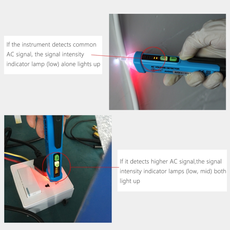 BSIDE AVD05 Non-contact AC Voltage Detectors 12~1000V Induction ...