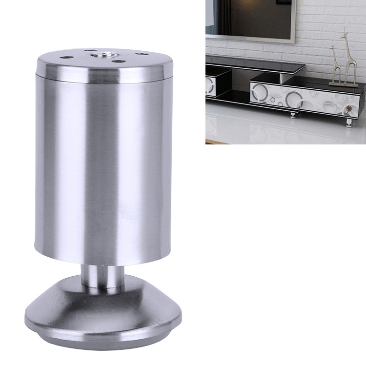 Stainless Steel Wire Drawing Thickened Column Sofa Furniture Cabinet Foot, Height: 100mm