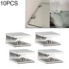 10 PCS Single Hole Aluminum Alloy Glass Fixing Clip, S, 10mm