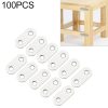 100 PCS Stainless Steel Connection Code Straight Connecting Piece, Number: 1