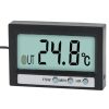 Dual Way (Indoor and Outdoor) LCD Digital Thermometer with Clock Display Function, TM-2