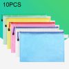 10 PCS Zipper Plastic Mesh Document File Bag, Random Color Delivery, Size: 33.5*23cm