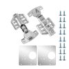 304 Stainless Steel Hinge Hydraulic Damping Mute Thickening Buffer Hinge (Set)