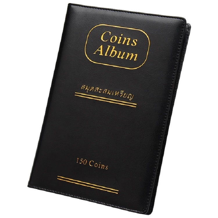 PU Leather Russian Cover 150 Coins Collection Album Holder Book