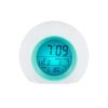 Round Color Light Gradient Alarm Clock Perpetual Calendar Clock