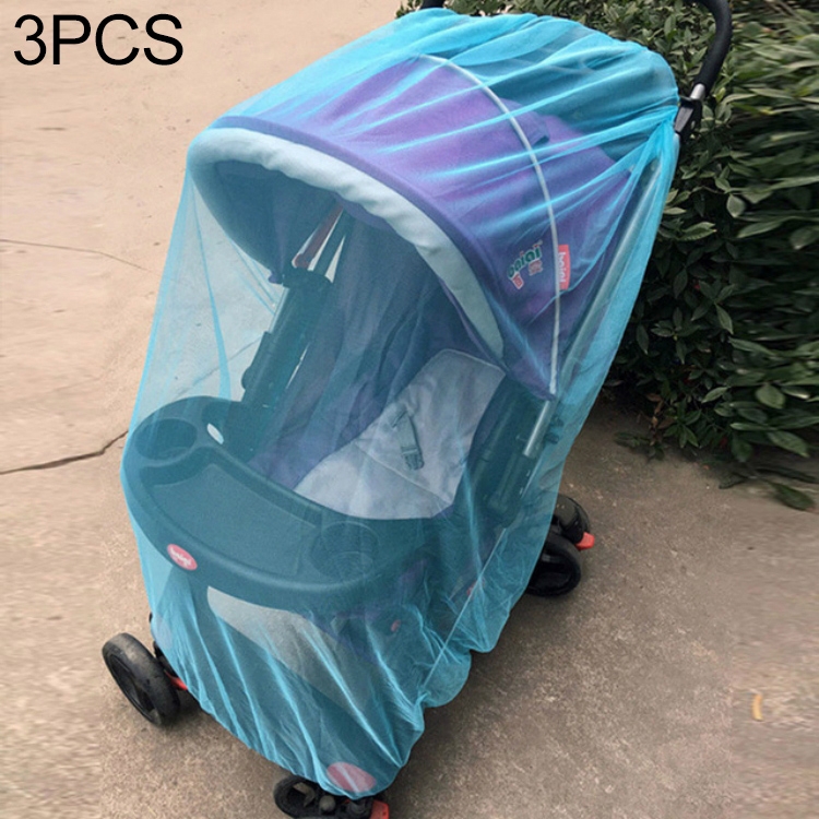 3 PCS 150cm Baby Pushchair Mosquito Insect Shield Net Safe Infants Protection Mesh Stroller Accessories Mosquito Net