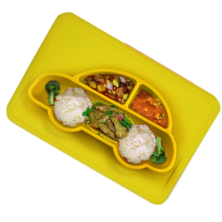 Integrated Child Food Grade Silicone Square Car Plate