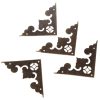 4pcs Antique Corner Bracket Jewelry Gift Box Wood Case Decorative Feet Leg Corner Decorative Protector Furniture Fittings
