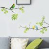 Fresh Branches Birds Wall Sticker Living Room TV Sofa Background Decoration