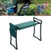 Garden Knee Pads with Handle Folding Stainless Steel Garden Stool with Cushions