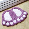 Foot-shaped Non Slip Shaggy Soft Water Absorption Bedroom Bathroom Carpet Mat, Size: 40x60cm