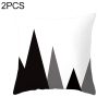 2 PCS Black and White Simple and Modern Geometric Abstract Decorative Pillowcases Polyester Throw Pillow Case