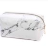 Cute Marble Pattern Pencil Cases Big Capacity PU Leather Cosmetic Bag Pencil Bag School Office Supplies