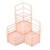 Pen Cup Holder Desk Hexagon Iron Hollow Makeup Brush Organizer Stationery Storage Container Hexagonal Penholder