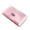 13 Grid Expanding File Folder A6 Document Buckle Lanyard Bag Multicolor Expanding File
