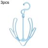 3pcs Creative Multi-function Outdoor Windproof Double Hook Hanging Shoe Rack Movable Thick Drying Rack