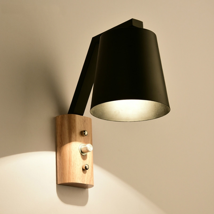 Creative Bedroom Study Bedside Balcony Aisle Porch Hotel Cafe Wood Wall Lamp Switch Light
