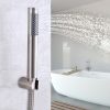 Three-piece Suit Bathroom Water Saving Pressurization Stainless Steel Round Bar Handheld Nozzle Shower Head