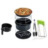 7 in 1 Air Fryer Accessories 7-piece Set for 3.5-5.8QT Type of Baking Basket Double-layer Grill