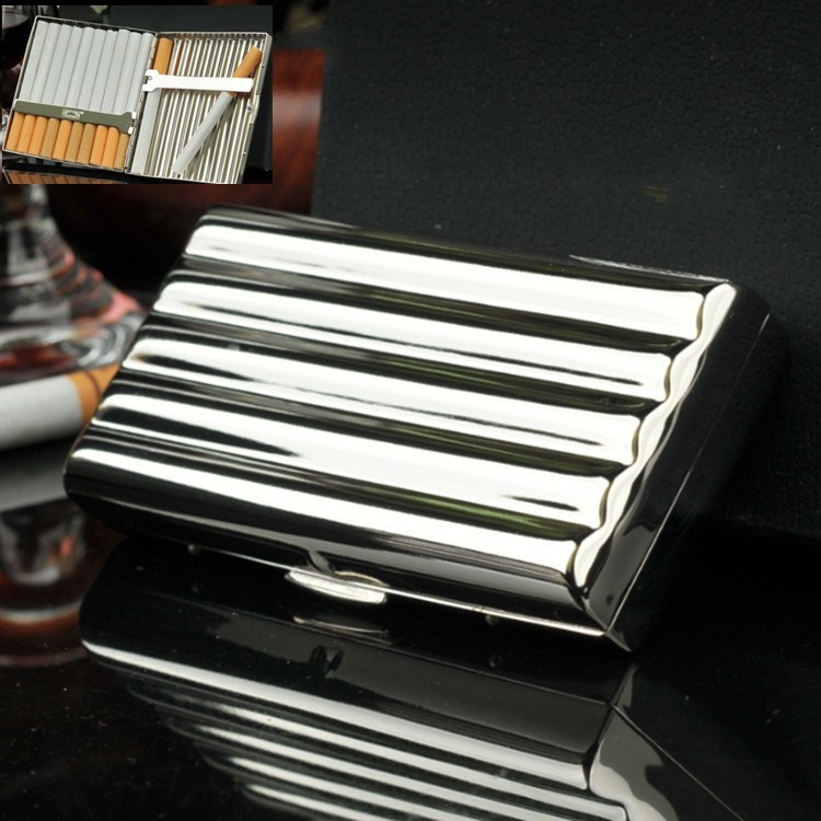 Double-gun Copper Corrugated Cigarette Case