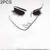 2 PCS Makeup Wall Salon Wall Beauty Studio Wall Art Decoration Sticker Wall Sticker
