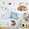 Wall Stickers Literary Fresh Animal Hand-Painted Living Room Bedroom Background Bedside sticker
