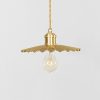 Vintage Nostalgic Brass Pleated Chandelier