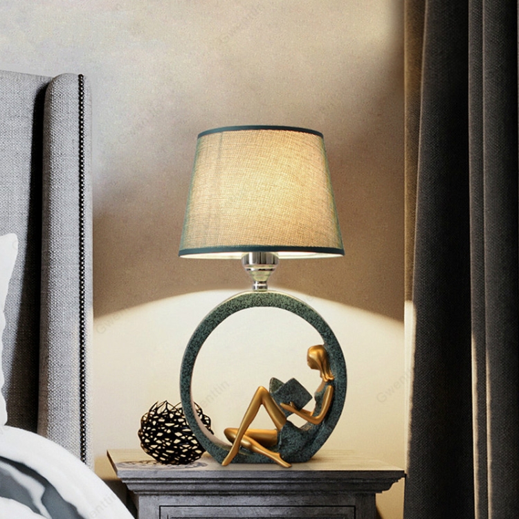 Modern Bedside Reading Statue Base Lamp Home Decoration