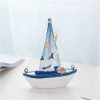 Vintage Wooden Canvas Boat Model Decoration Home room Decoration