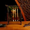 Wooden Chinese Brush Pen Hanging Faucet Brush Holder 6 Hanging 12-pin Calligraphy Supplies