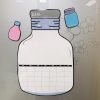 Wishing Bottle Wall Sticker Message Board Magnetic Schedule Refrigerator Sticker