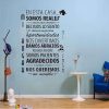 2 PCS French Family Rules Series Wall Stickers