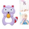 Baby Raccoon Tooth Gel Molar Stick Silicone Baby Bite Toy Hand Rattle Toy