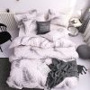 4 PCS/Set Bedding Set Geometric Patterns Linen Duvet Cover Flat Sheet Pillowcase Sets