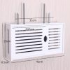 Wifi Router Box PVC Wall-mounted Shelf Hanging Board Bracket Storage Box