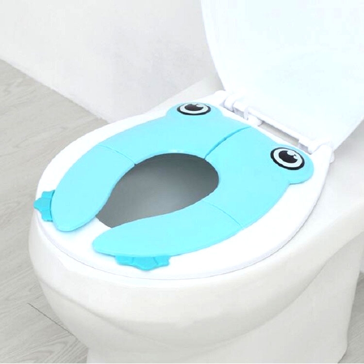 Frog-Shaped PP Material Environmental Protection Children Travel Portable Toilet Seat