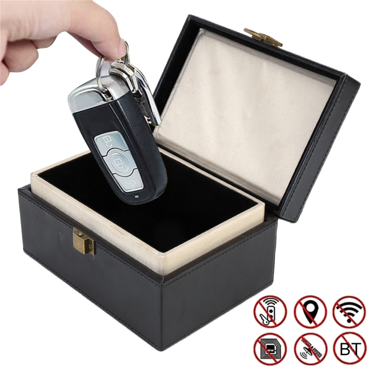 Mobile Phone Signal Anti-jamming Flip PU Gift Box Safe and Secure Anti-theft Shielding Box