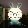Fashion Cute Cartoon Rabbit LED 3-modes Dimming Touch Control Bedside Lamp, US Plug