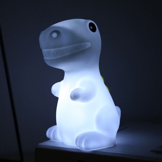 3 PCS Eco-friendly Silicone LED Dinosaur Colorful Soft Light Home Electronic Night Light