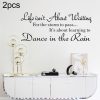 2 PCS English Rumor Letter Phrase Bedroom Art Wall Sticker