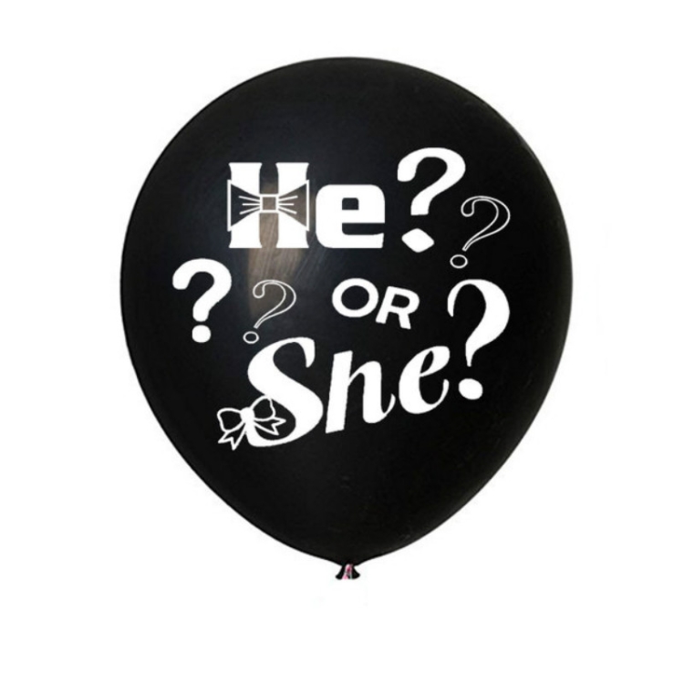 36 Inch Black Reveal Confetti Balloon Show Decoration