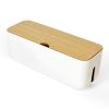 Power Cable Storage Box Case Anti-dust Charger Socket Organizer Desktop Network Line Storage Bin