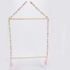 Nordic Style Wooden Color Macaron Wooden Beads String Single Hook Hanger Wardrobe Storage Pendant
