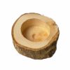 3 PCS Mini Natural Log Round Home Office Garden Decoration Succulent Plant Pot Candle Holder Small Bonsai Home Decoration
