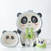 Bamboo Fiber Children Tableware Set Household Cute Cartoon Baby Food Supplement Plate Set