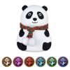 Cute Panda Night Light USB Charging Touch Control Colorful Silicone Bedside Lamp