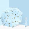 Children Sweet Vinyl Sunscreen Umbrella Tri-fold Student Cartoon Folding Umbrella