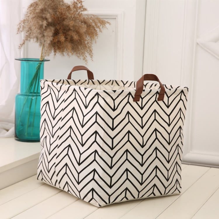 Storage Basket Cotton Linen Fabric Folding Storage Box