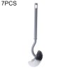 7 PCS Household Toilet Long Handle Toilet Brush Toilet Cleaning Brush